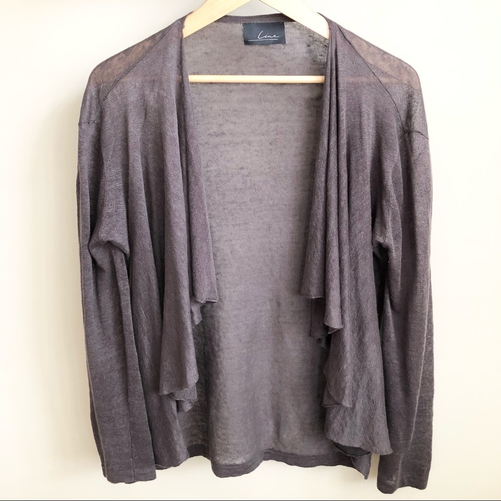 LINE Knitwear Linen-Blend Knit Cardigan